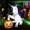 GOOSH 6FT Inflatable Halloween Unicorn with Pumpkin – Light-Up Yard Decoration